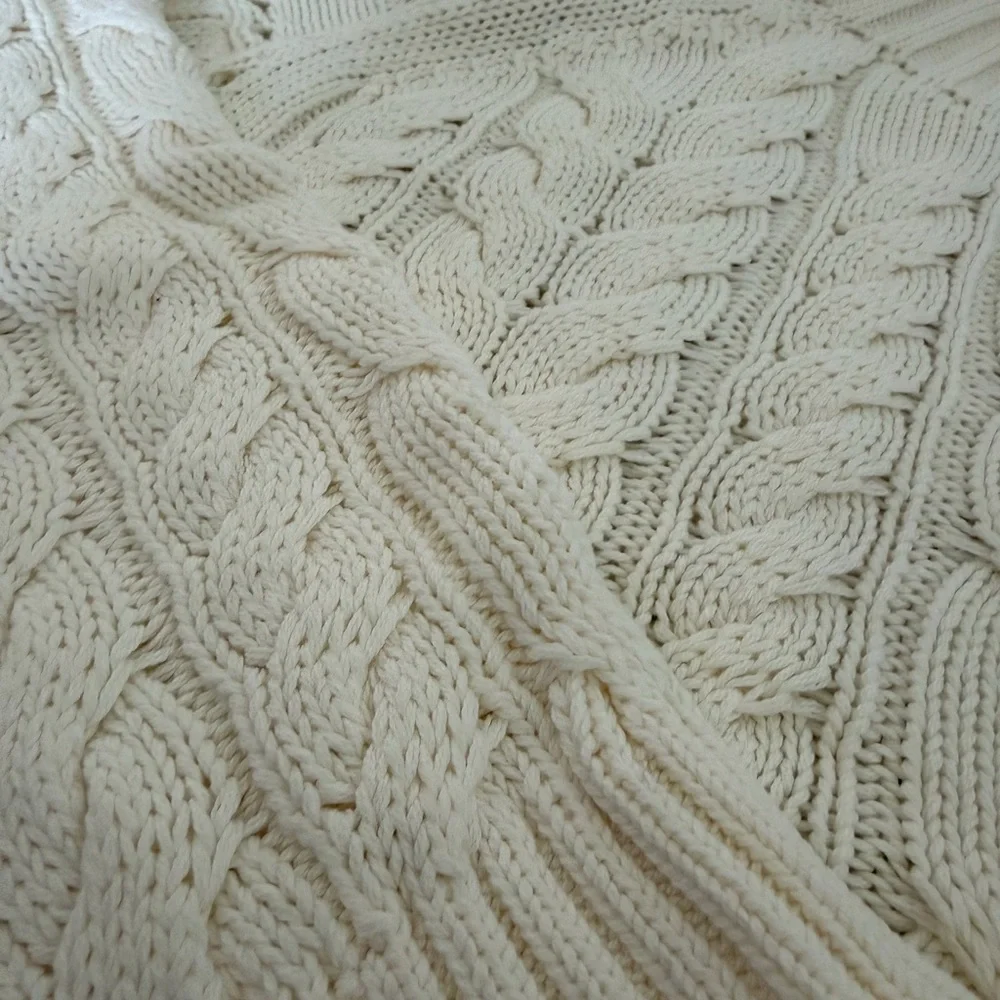 J. Crew Cream Cable Knit Rollneck sweater